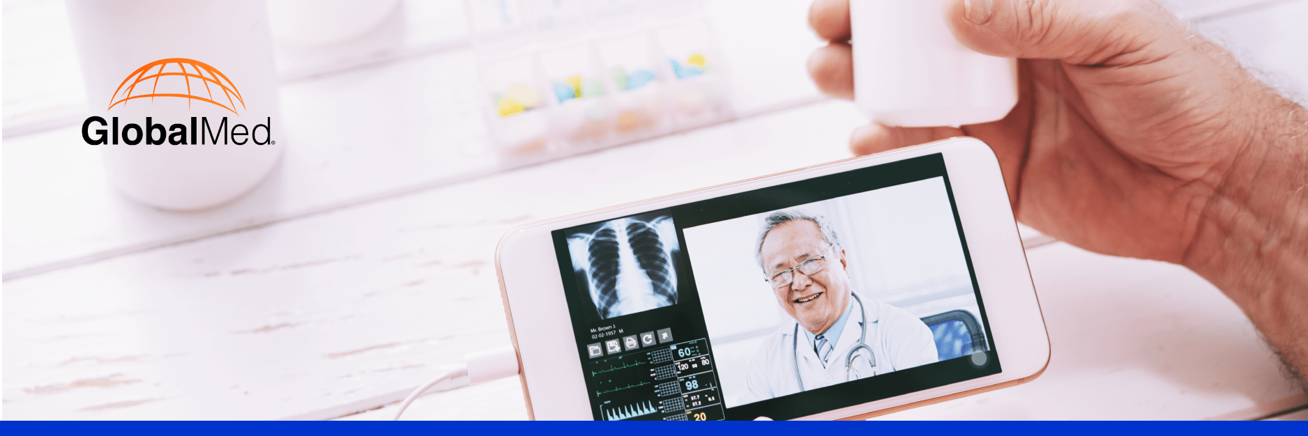 telemedicine visit with a doctor using a smart phone
